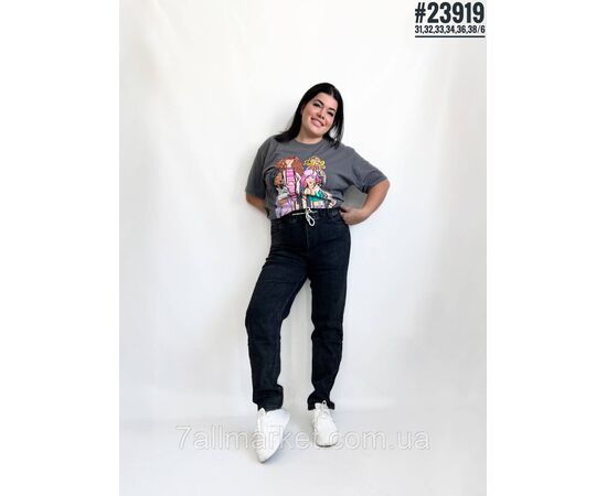 Фотография Джинсы с поясом на резинке размерный ряд 31,32,33,34,36,38 "PARTNERS" недорого от прямого поставщика, изображение 4