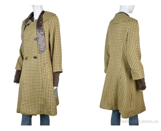 Пальто жіноче Весна/осінь CH-mix (11943) yellow (3 шт. р.сітка46-50) "Obuvok" недорого оптом від прямого постачальника, зображення 3 Пальто жіноче Весна/осінь CH-mix (11943) yellow (3 шт. р.сітка46-50) "Obuvok" недорого оптом від прямого постачальника, зображення 3