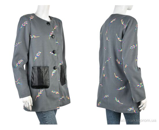 Пальто жіноче Весна/осінь 11942-2 grey (5 шт. р.сіткаOne size) "Obuvok" недорого оптом від прямого постачальника, зображення 3 Пальто жіноче Весна/осінь 11942-2 grey (5 шт. р.сіткаOne size) "Obuvok" недорого оптом від прямого постачальника, зображення 3