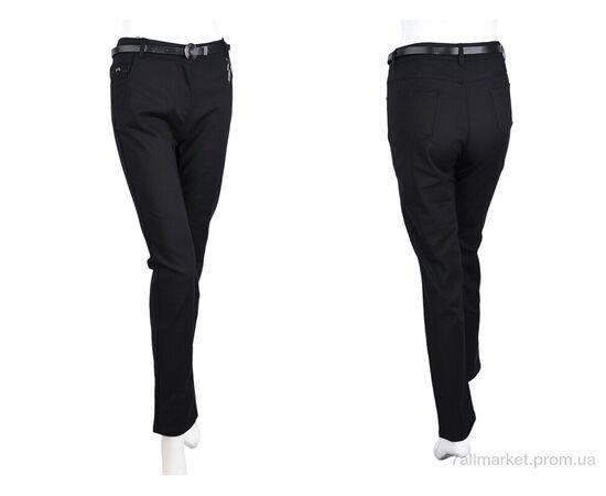 Жіночі брюки Весна/осінь 1921 (08954) black (6 шт. р.сітка25-30) "Obuvok" недорого оптом від прямого постачальника, зображення 3