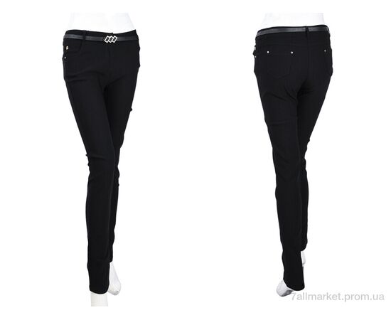 Жіночі брюки Весна/осінь 2680 black (08954) (6 шт. р.сітка25-30) "Obuvok" недорого оптом від прямого постачальника, зображення 3