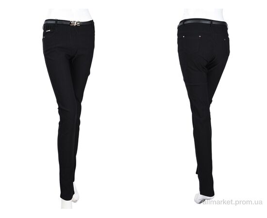 Жіночі брюки Весна/осінь 2670 black (08954) (6 шт. р.сітка25-30) "Obuvok" недорого оптом від прямого постачальника, зображення 3