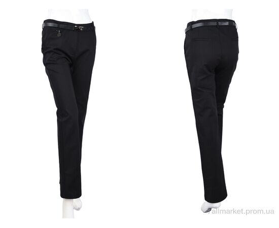 Жіночі брюки Весна/осінь 1914 black (08954) (6 шт. р.сітка25-30) "Obuvok" недорого оптом від прямого постачальника, зображення 3