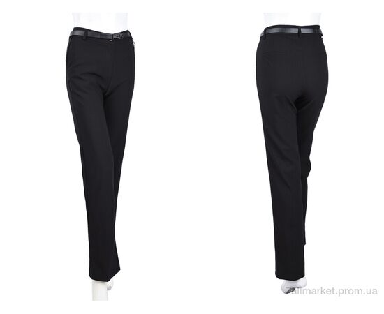 Жіночі брюки Весна/осінь 1924 black (08954) (6 шт. р.сітка25-30) "Obuvok" недорого оптом від прямого постачальника, зображення 3