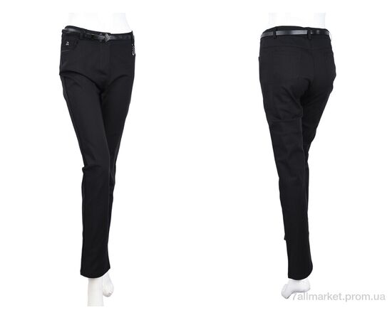 Жіночі брюки Весна/осінь 1920 black (08954) (6 шт. р.сітка25-30) "Obuvok" недорого оптом від прямого постачальника, зображення 3