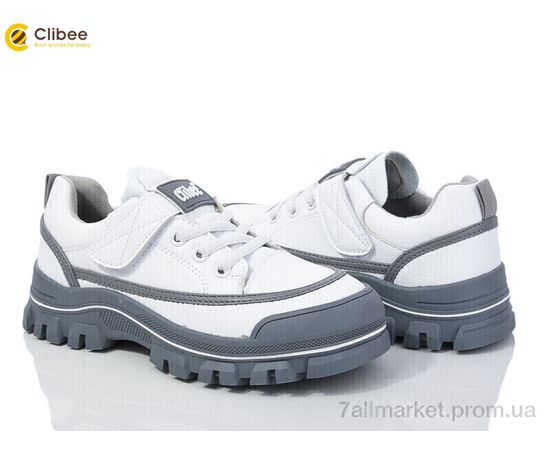 Кросівки дитячі модні Весна/осінь LC101 white-grey (6 пар р.32-37) "Clibee" недорого оптом від прямого постачальника Кросівки дитячі модні Весна/осінь LC101 white-grey (6 пар р.32-37) "Clibee" недорого оптом від прямого постачальника