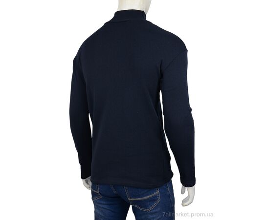 Гольфи чоловічі Весна/осінь Гольф чоловічий на флісі синій (6 шт. р.сітка46-56) "Banko" недорого оптом від прямого постачальника, зображення 2