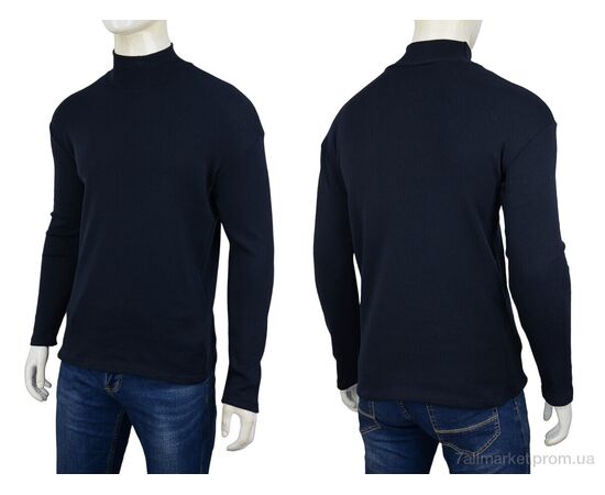 Гольфи чоловічі Весна/осінь Гольф чоловічий на флісі синій (6 шт. р.сітка46-56) "Banko" недорого оптом від прямого постачальника, зображення 3