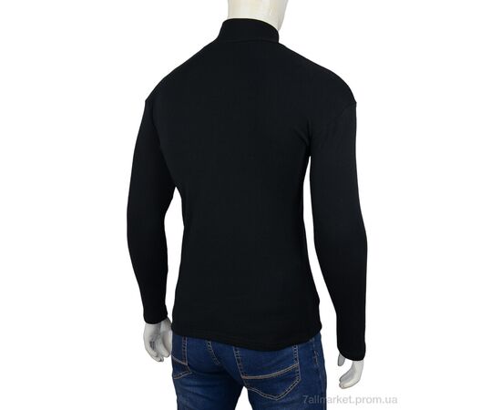 Гольфи чоловічі Весна/осінь Гольф чоловічий на флісі чорний (6 шт. р.сітка46-56) "Banko" недорого оптом від прямого постачальника, зображення 2