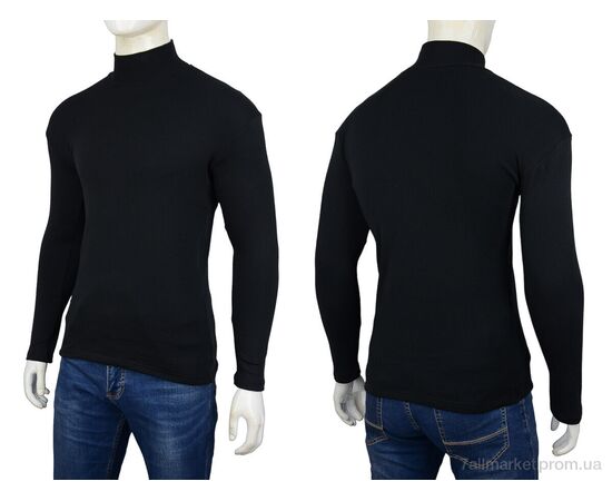 Гольфи чоловічі Весна/осінь Гольф чоловічий на флісі чорний (6 шт. р.сітка46-56) "Banko" недорого оптом від прямого постачальника, зображення 3