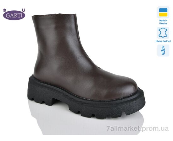 Ботинки женские стильные Весна/осень 6725 корич шкіра байка (6 пар р.36-40) "Garti" недорого оптом от прямого поставщика Фотография Ботинки женские стильные Весна/осень 6725 корич шкіра байка (6 пар р.36-40) "Garti" недорого оптом от прямого поставщика