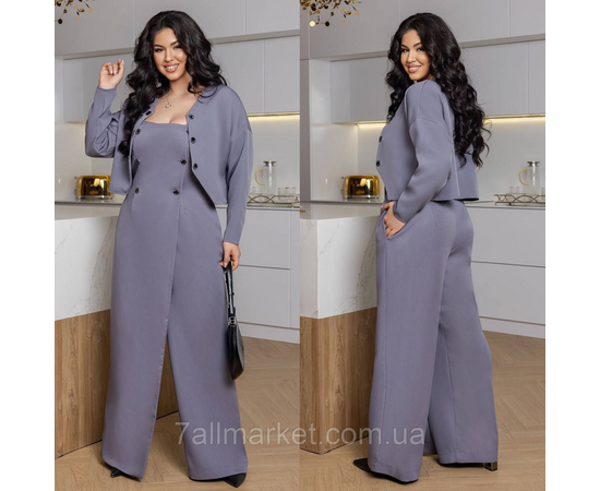 Костюм двойка женский  креп костюмка размеры 46-60 "LADA" недорого от прямого поставщик, изображение 2 Фотография Костюм двойка женский  креп костюмка размеры 46-60 "LADA" недорого от прямого поставщик, изображение 2