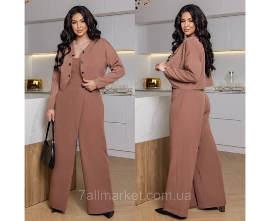 Костюм двойка женский  креп костюмка размеры 46-60 "LADA" недорого от прямого поставщик, изображение 2 Фотография Костюм двойка женский  креп костюмка размеры 46-60 "LADA" недорого от прямого поставщик, изображение 2