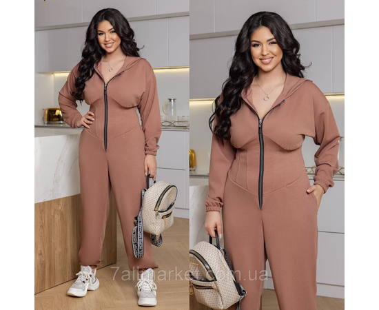 Комбінезон жіночий на блискавці рубчик р 46-60 "LADA" недорогий від прямого постачальника, зображення 2 Комбінезон жіночий на блискавці рубчик р 46-60 "LADA" недорогий від прямого постачальника, зображення 2