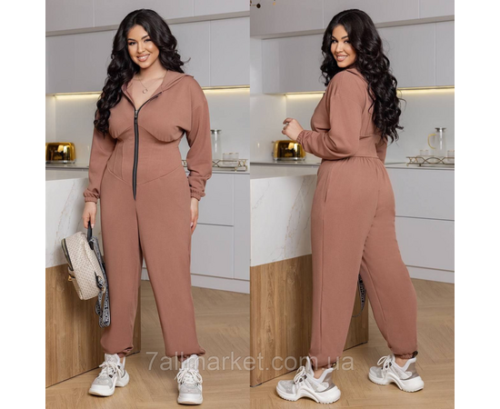 Комбінезон жіночий на блискавці рубчик р 46-60 "LADA" недорогий від прямого постачальника, зображення 3 Комбінезон жіночий на блискавці рубчик р 46-60 "LADA" недорогий від прямого постачальника, зображення 3