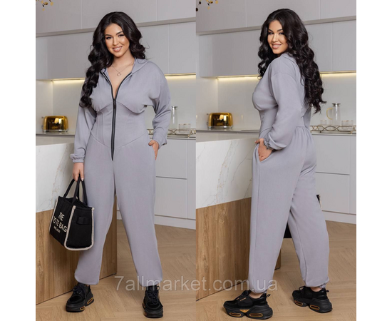 Комбинезон женский на молнии рубчик р  46-60  "LADA" недорого от прямого поставщика, изображение 2 Фотография Комбинезон женский на молнии рубчик р  46-60  "LADA" недорого от прямого поставщика, изображение 2