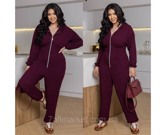 Фотография Комбинезон женский на молнии рубчик р  46-60  "LADA" недорого от прямого поставщика, изображение 2