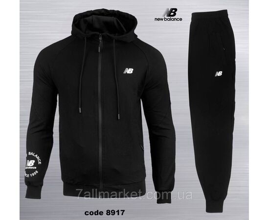 Фотография Спортивный мужской костюм на молнии NEW BALANCE размеры S-2XL (2цв) "REMAIN" недорого от прямого поставщика, изображение 2