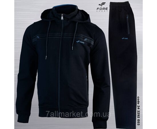 Фотография Спортивный мужской костюм на молнии  FORE размеры  M-3XL (4цв) "REMAIN" купить недорого от прямого поставщика, изображение 2