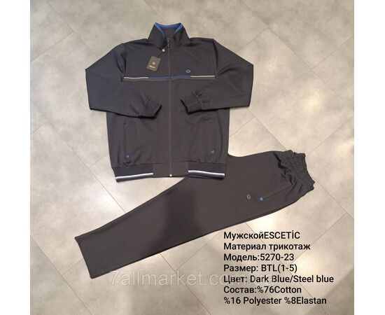 Фотография Спортивный мужской костюм ESCETIC батал  размеры 54-62 (5цв) "REMAIN" купить недорого от прямого поставщика, изображение 3