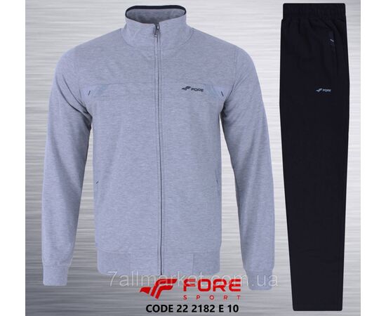Фотография Спортивный мужской костюм на молнии FORE размеры  M-3XL (3цв) "REMAIN" купить недорого от прямого поставщика, изображение 3