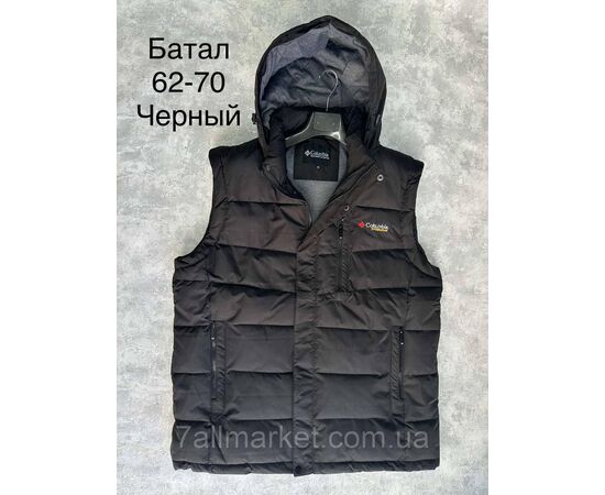 Жилетка чоловіча демісезонна, молодіжна батал розміри 62-70 (4 кв) "SPORT" недорого від прямого постачальника, зображення 2