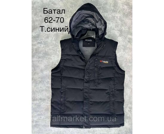 Жилетка чоловіча демісезонна, молодіжна батал розміри 62-70 (4 кв) "SPORT" недорого від прямого постачальника, зображення 3