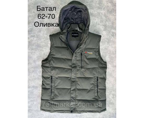 Жилетка чоловіча демісезонна, молодіжна батал розміри 62-70 (4 кв) "SPORT" недорого від прямого постачальника, зображення 4