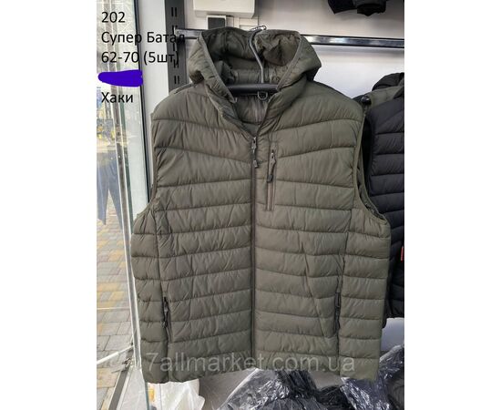 Жилетка демисезонная мужская стёганная Супер батал р-ры 62-70 (4цв) "NEW NOCE" недорого от прямого поставщика, изображение 2 Фотография Жилетка демисезонная мужская стёганная Супер батал р-ры 62-70 (4цв) "NEW NOCE" недорого от прямого поставщика, изображение 2