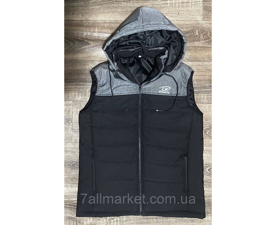 Жилетка мужская демисезонная стёганая, размеры 48-56(4цв) "L&K" купить недорого от прямого поставщика, изображение 3 Фотография Жилетка мужская демисезонная стёганая, размеры 48-56(4цв) "L&K" купить недорого от прямого поставщика, изображение 3