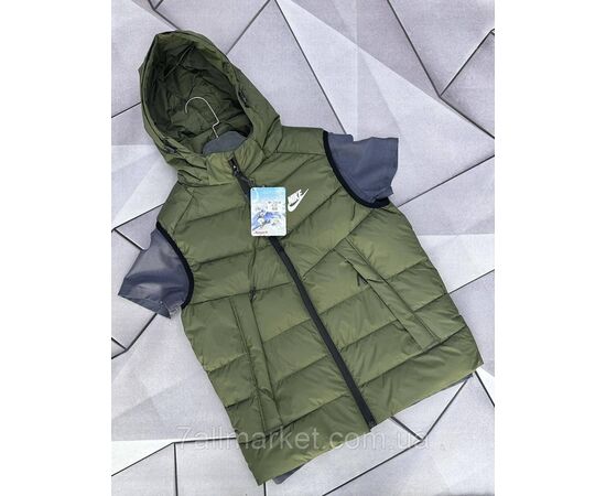 Фотография Жилетка мужская плащёвка, стёганная NIKE р-ры L-4XL(4цв) "MACCALI" недорого от прямого поставщика, изображение 4