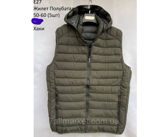 Жилетка демісезонна чоловіча стьобана напівбатал р-ри 50-60 (3кв) "NEW NOCE" недорого від прямого постачальника, зображення 2 Жилетка демісезонна чоловіча стьобана напівбатал р-ри 50-60 (3кв) "NEW NOCE" недорого від прямого постачальника, зображення 2