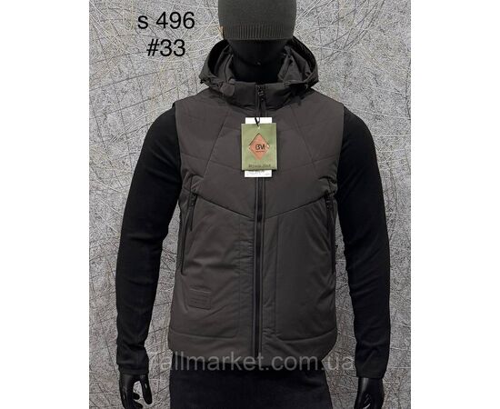 Жилетка чоловіча плащівка/утеплена р-ри L-4XL (5 кв) "PROSTOMEN" недорого від прямого постачальника, зображення 4 Жилетка чоловіча плащівка/утеплена р-ри L-4XL (5 кв) "PROSTOMEN" недорого від прямого постачальника, зображення 4
