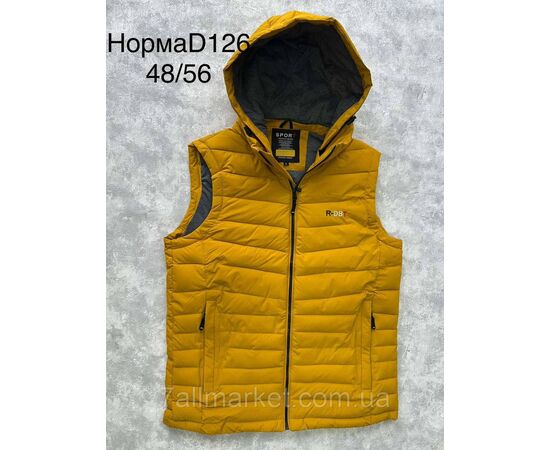 Жилетка чоловіча демісезонна, молодіжна розміри 48-56 (4 кв) "SPORT" недорого від прямого постачальника, зображення 3