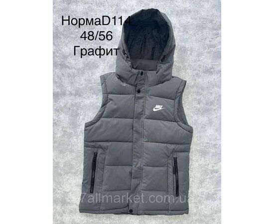 Жилетка чоловіча демісезонна, молодіжна розміри 48-56 (6 кв) "SPORT" недорого від прямого постачальника, зображення 4