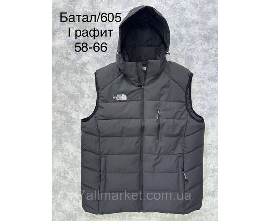 Жилетка чоловіча демісезонна, молодіжна батал розміри 58-66 (2хв) "SPORT" недорого від прямого постачальника, зображення 2