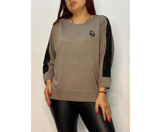 Светр жіночий 814 brown р.48-52 "Kosta" недорого оптом від прямого постачальника Светр жіночий 814 brown р.48-52 "Kosta" недорого оптом від прямого постачальника