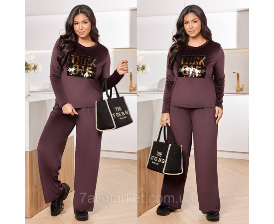 Костюм жіночий спортивний велюровий (46-60) "LADA" недорогий від прямого постачальника, зображення 2