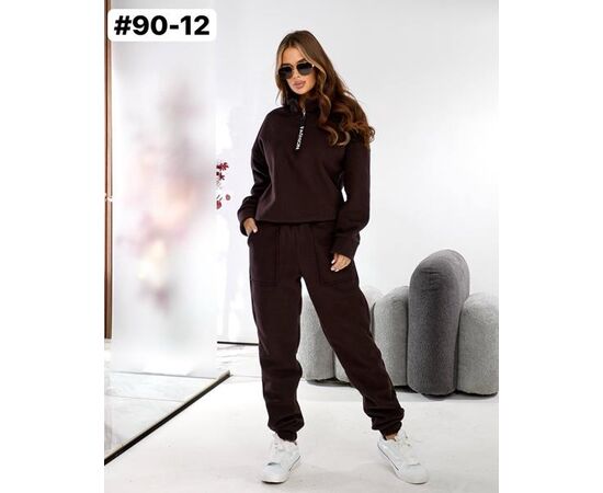 Костюм спортивный женский 90-12 brown р.46-52 "ZLATA" недорого оптом от прямого поставщика Фотография Костюм спортивный женский 90-12 brown р.46-52 "ZLATA" недорого оптом от прямого поставщика