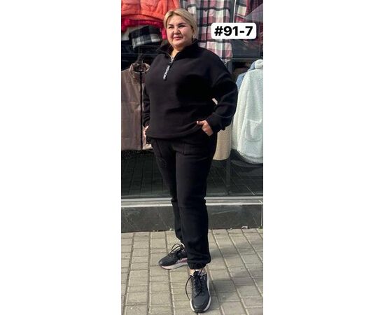 Костюм спортивный женский 91-7 black р.54-60 "ZLATA" недорого оптом от прямого поставщика Фотография Костюм спортивный женский 91-7 black р.54-60 "ZLATA" недорого оптом от прямого поставщика