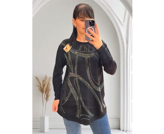 Свитер женский 25224 black р.52-60 "PULSE" недорого оптом от прямого поставщика Фотография Свитер женский 25224 black р.52-60 "PULSE" недорого оптом от прямого поставщика