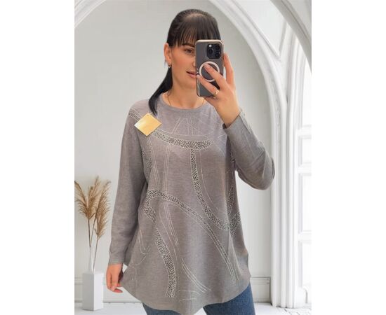 Свитер женский 25224 grey р.52-60 "PULSE" недорого оптом от прямого поставщика Фотография Свитер женский 25224 grey р.52-60 "PULSE" недорого оптом от прямого поставщика
