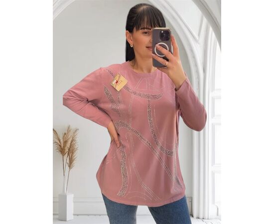 Светр жіночий 25224 powder р.52-60 "PULSE" недорого оптом від прямого постачальника Светр жіночий 25224 powder р.52-60 "PULSE" недорого оптом від прямого постачальника