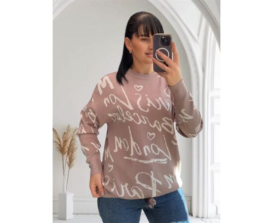 Светр жіночий 25506 beige р.48-54 "PULSE" недорого оптом від прямого постачальника Светр жіночий 25506 beige р.48-54 "PULSE" недорого оптом від прямого постачальника