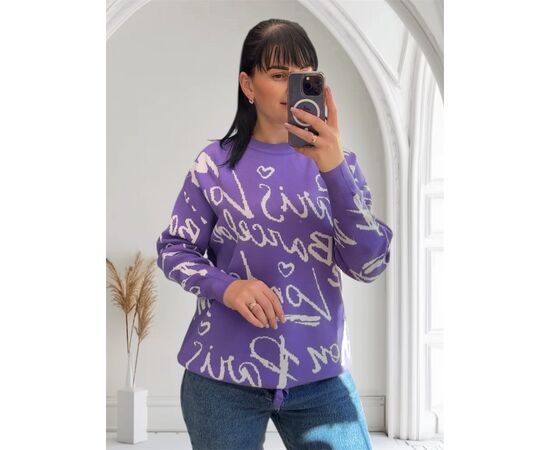 Светр жіночий 25506 lilac р.48-54 "PULSE" недорого оптом від прямого постачальника Светр жіночий 25506 lilac р.48-54 "PULSE" недорого оптом від прямого постачальника