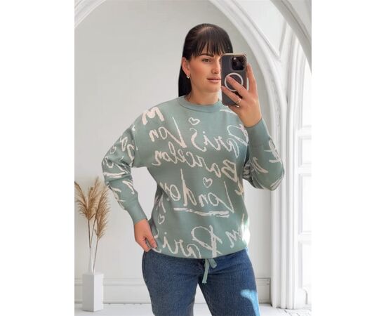 Светр жіночий 25506 mint р.48-54 "PULSE" недорого оптом від прямого постачальника Светр жіночий 25506 mint р.48-54 "PULSE" недорого оптом від прямого постачальника