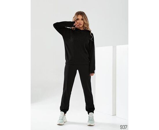 Костюм спортивный женский тёплый 937 black р.42-48 "DORA" недорого оптом от прямого поставщика Фотография Костюм спортивный женский тёплый 937 black р.42-48 "DORA" недорого оптом от прямого поставщика