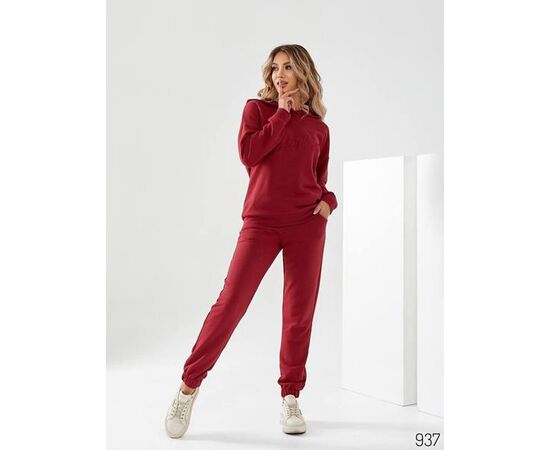 Костюм спортивный женский тёплый 937 red р.42-48 "DORA" недорого оптом от прямого поставщика Фотография Костюм спортивный женский тёплый 937 red р.42-48 "DORA" недорого оптом от прямого поставщика