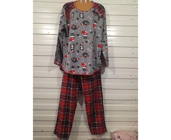 Піжама жіноча A163 grey-red р.50-60 "Akvarel" недорого оптом від прямого постачальника Піжама жіноча A163 grey-red р.50-60 "Akvarel" недорого оптом від прямого постачальника