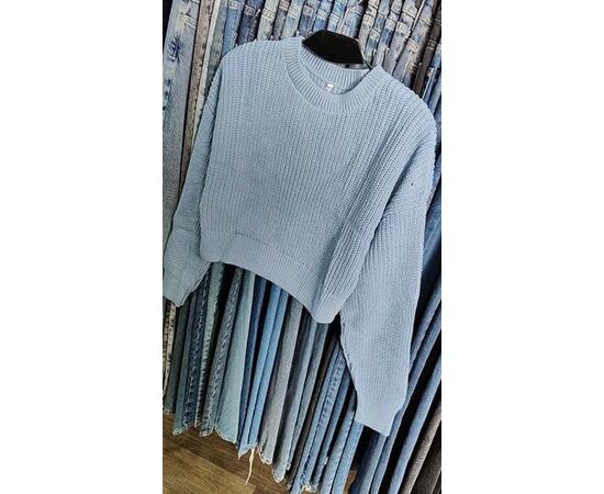 Свитер женский LR418 l.blue р.one size "Lora" недорого оптом от прямого поставщика Фотография Свитер женский LR418 l.blue р.one size "Lora" недорого оптом от прямого поставщика